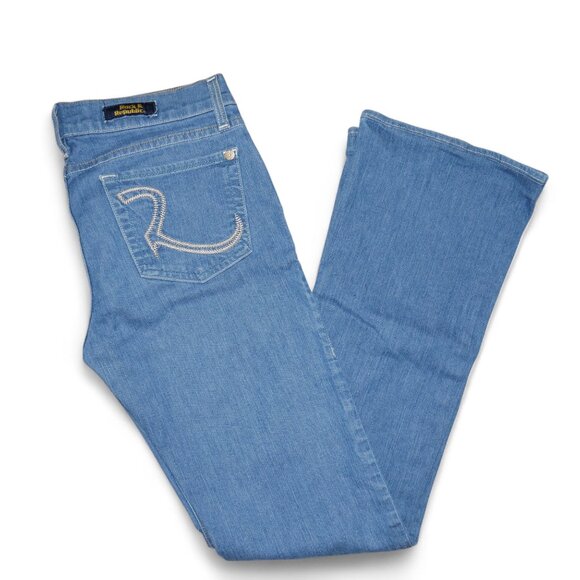 Rock and Republic Thick Stitch Jeans Women Size 27 Stretch Denim Light Wash EUC - Picture 7 of 10